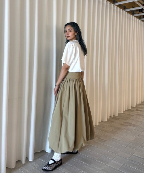 HIGH WAIST BALLOON SLIT SKIRT（スカート）｜Ameri（アメリ）の