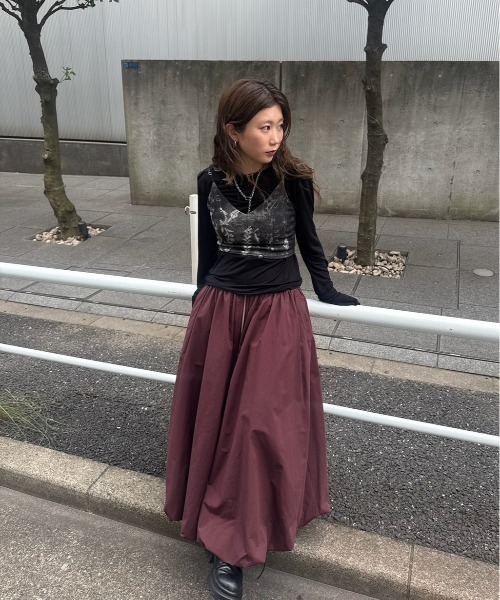 Ameri（アメリ）の「HIGH WAIST BALLOON SLIT SKIRT（スカート）」 - WEAR