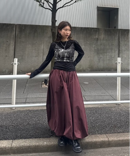 Ameri（アメリ）の「HIGH WAIST BALLOON SLIT SKIRT（スカート）」 - WEAR