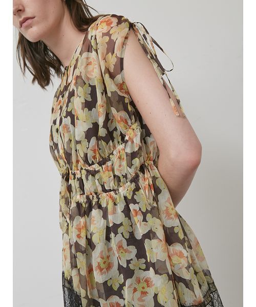 styling/（スタイリング）の「シフォンギャザーブラウス（シャツ/ブラウス・レディース・ブラック/その他・F）」の7枚目の写真