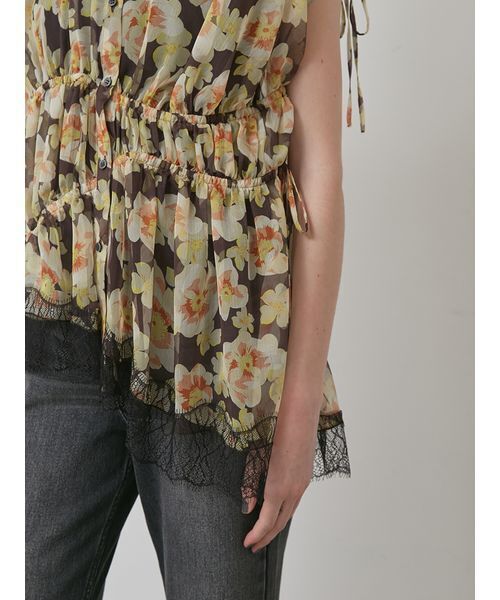 styling/（スタイリング）の「シフォンギャザーブラウス（シャツ/ブラウス・レディース・ブラック/その他・F）」の8枚目の写真