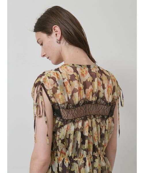 styling/（スタイリング）の「シフォンギャザーブラウス（シャツ/ブラウス・レディース・ブラック/その他・F）」の9枚目の写真