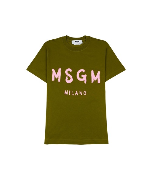 msgm★ビーズロゴデザインTシャツ★レア セール】【NEW】MSGM ブラッシュロゴTシャツ（Tシャツ/カットソー