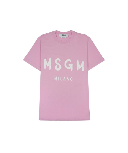 MSGM(エムエスジーエム)の「【NEW】MSGM ブラッシュロゴTシャツ(Tシャツ/カットソー・レディース・オリーブ/ピンク・M/S/XS/L)」の2枚目の写真