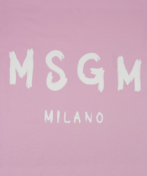 MSGM(エムエスジーエム)の「【NEW】MSGM ブラッシュロゴTシャツ(Tシャツ/カットソー・レディース・オリーブ/ピンク・M/S/XS/L)」の4枚目の写真
