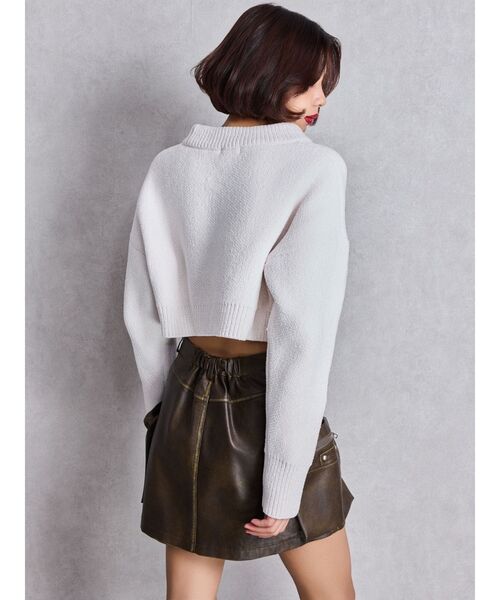 GYDA（ジェイダ）の「URBAN EDGEフェイクレザーユーティリティースカートライクショートパンツ（スカート・レディース・レッド/ブラウン/ブラック・FREE）」の5枚目の写真