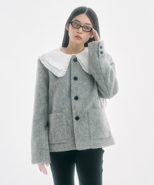 FEKETE（フェケテ）の「frilled big collar blouse / フリルビッグカラーシャツブラウス（シャツ/ブラウス・レディース・アイボリー・SMALL/MEDIUM/LARGE）」の6枚目の写真