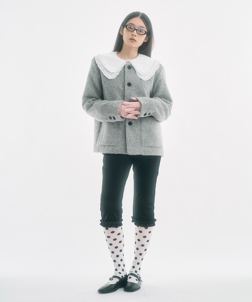 FEKETE（フェケテ）の「frilled big collar blouse / フリルビッグカラーシャツブラウス（シャツ/ブラウス・レディース・アイボリー・SMALL/MEDIUM/LARGE）」の7枚目の写真