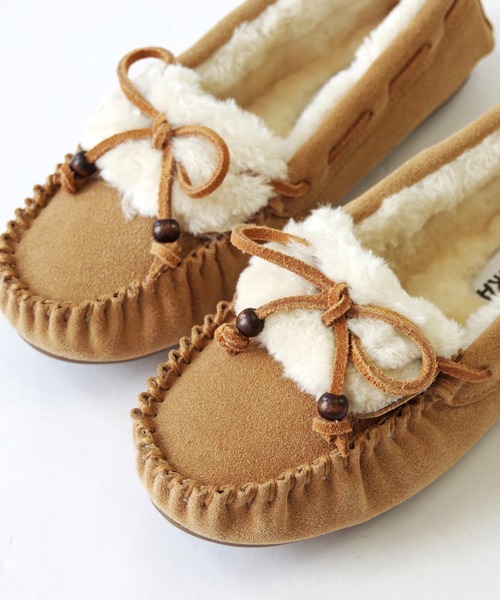 美品展示品 MINNETONKA 9 レザーキャンプモカシンシューズ スリッポン 270742_m.jpg