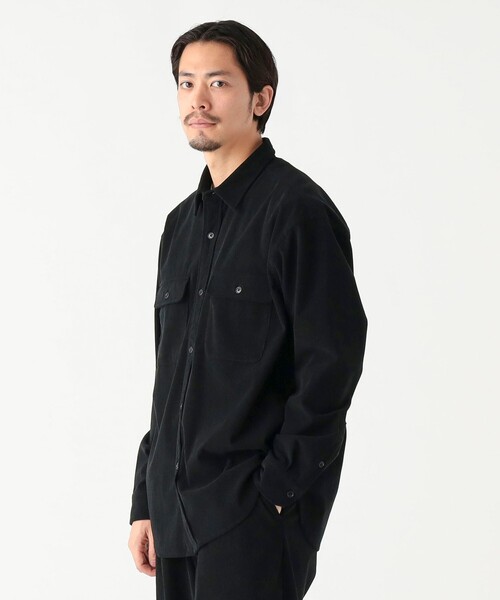 B:MING by BEAMS（ビーミングバイビームス）の「ポリエステルコーデュロイ シャツ（シャツ/ブラウス・メンズ・ブラック/ブラウン・X-LARGE/LARGE/MEDIUM/SMALL）」の4枚目の写真