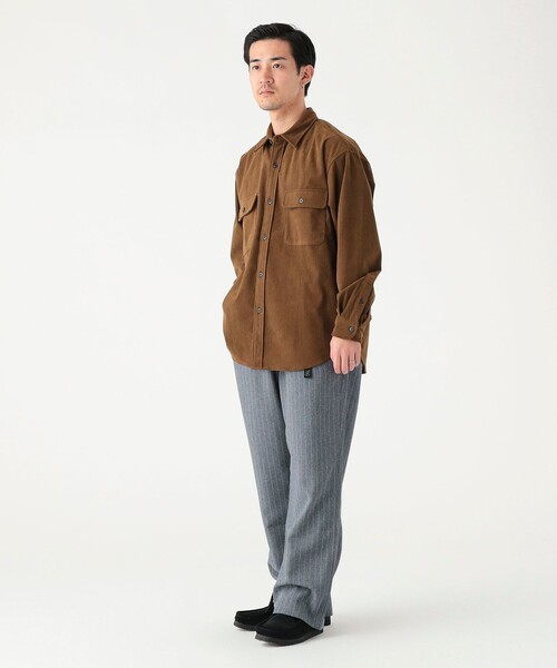 B:MING by BEAMS（ビーミングバイビームス）の「ポリエステルコーデュロイ シャツ（シャツ/ブラウス・メンズ・ブラック/ブラウン・X-LARGE/LARGE/MEDIUM/SMALL）」の5枚目の写真