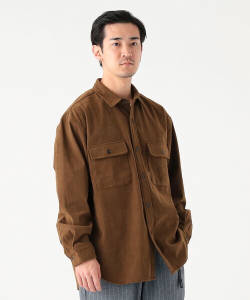 B:MING by BEAMS（ビーミングバイビームス）の「ポリエステルコーデュロイ シャツ（シャツ/ブラウス・メンズ・ブラック/ブラウン・X-LARGE/LARGE/MEDIUM/SMALL）」の6枚目の写真