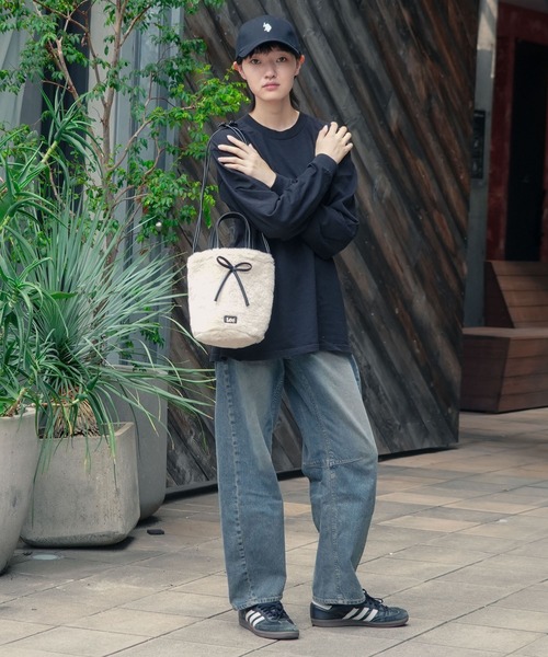 Lee(リー)の「【Lee/リー】フェイクファー巾着バッグ(ショルダーバッグ・レディース・ボルドー/杢グレー/ベージュ/ブラック・FREE)」の21枚目の写真