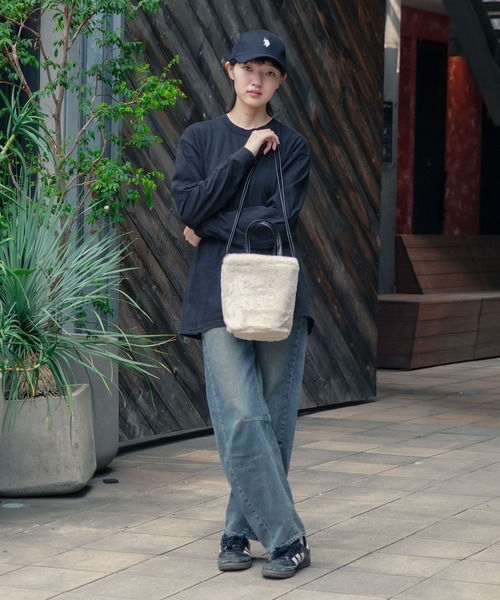 Lee(リー)の「【Lee/リー】フェイクファー巾着バッグ(ショルダーバッグ・レディース・ボルドー/杢グレー/ベージュ/ブラック・FREE)」の20枚目の写真