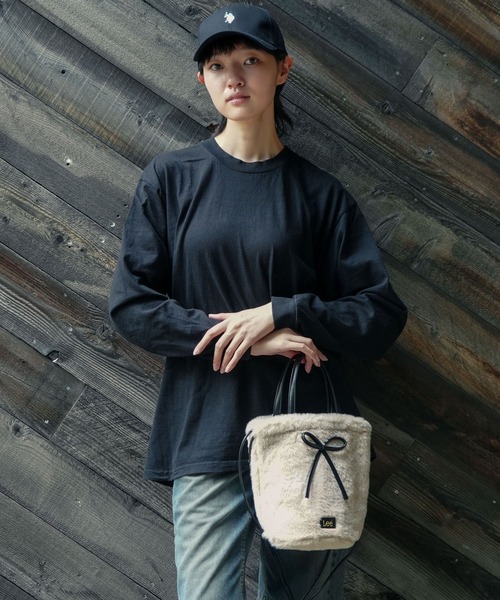 Lee(リー)の「【Lee/リー】フェイクファー巾着バッグ(ショルダーバッグ・レディース・ボルドー/杢グレー/ベージュ/ブラック・FREE)」の19枚目の写真