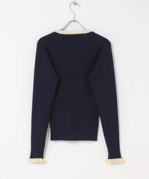 【新品未使用タグ付】 ノーブル 袖口フリルプルオーバー ニット クルーネック 袖口フリルクルーネックプルオーバー（ニット/セーター）｜URBAN