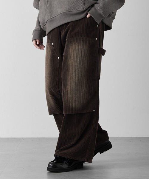 RUUBON（ルーボン）の「【RUUBON】 faded corduroy double knee pants / フェイディッドコーデュロイダブルニーパンツ（その他パンツ・メンズ・ブラック/ブラウン・S/M/L）」の22枚目の写真