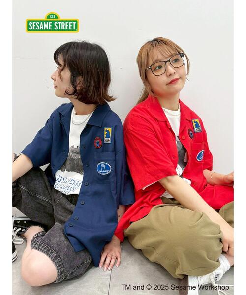 SM2（エスエムツー）の「【SESAME STREET meets SM2】ワッペン付きボウリングシャツ（シャツ/ブラウス・レディース・キナリ/ネイビー/レッド・F）」の22枚目の写真