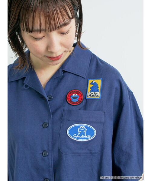 SM2（エスエムツー）の「【SESAME STREET meets SM2】ワッペン付きボウリングシャツ（シャツ/ブラウス・レディース・キナリ/ネイビー/レッド・F）」の6枚目の写真