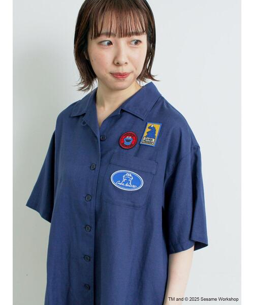 SM2（エスエムツー）の「【SESAME STREET meets SM2】ワッペン付きボウリングシャツ（シャツ/ブラウス・レディース・キナリ/ネイビー/レッド・F）」の7枚目の写真