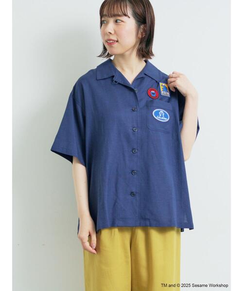 SM2（エスエムツー）の「【SESAME STREET meets SM2】ワッペン付きボウリングシャツ（シャツ/ブラウス・レディース・キナリ/ネイビー/レッド・F）」の8枚目の写真