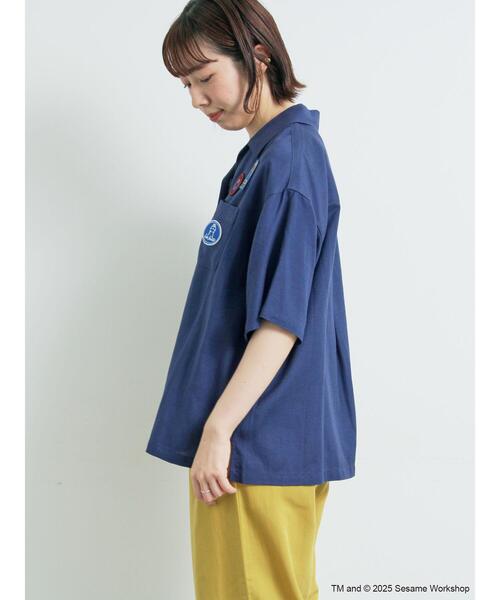 SM2（エスエムツー）の「【SESAME STREET meets SM2】ワッペン付きボウリングシャツ（シャツ/ブラウス・レディース・キナリ/ネイビー/レッド・F）」の10枚目の写真