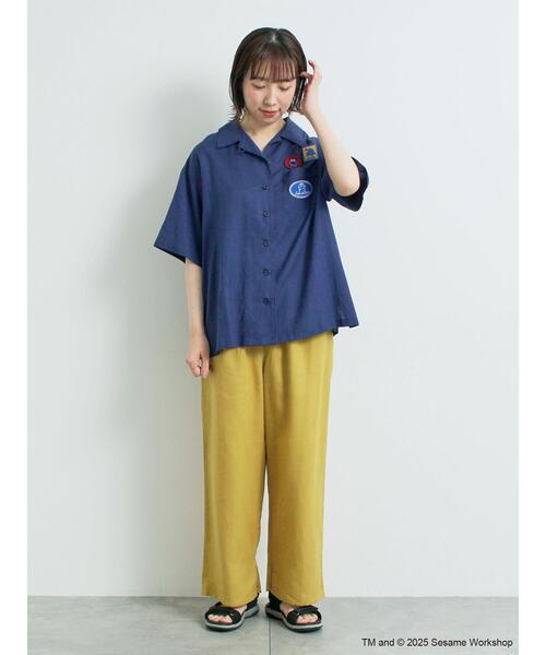 SM2（エスエムツー）の「【SESAME STREET meets SM2】ワッペン付きボウリングシャツ（シャツ/ブラウス・レディース・キナリ/ネイビー/レッド・F）」の14枚目の写真