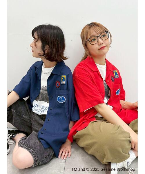 SM2（エスエムツー）の「【SESAME STREET meets SM2】ワッペン付きボウリングシャツ（シャツ/ブラウス・レディース・キナリ/ネイビー/レッド・F）」の15枚目の写真