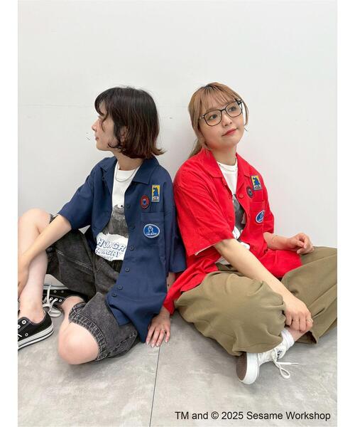 SM2（エスエムツー）の「【SESAME STREET meets SM2】ワッペン付きボウリングシャツ（シャツ/ブラウス・レディース・キナリ/ネイビー/レッド・F）」の16枚目の写真