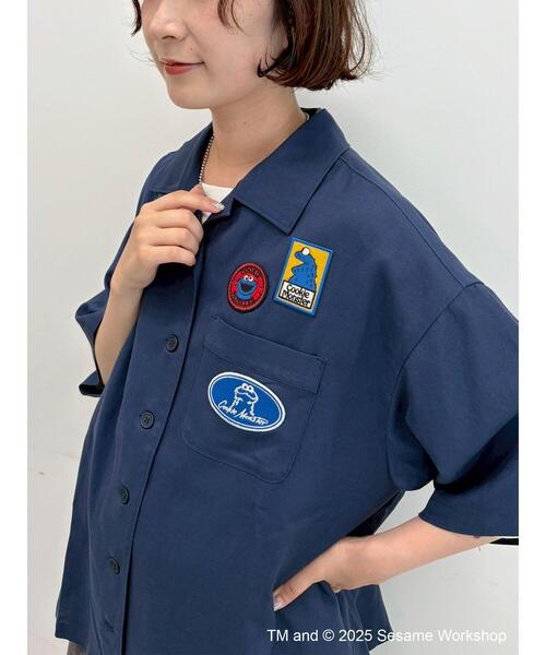 SM2（エスエムツー）の「【SESAME STREET meets SM2】ワッペン付きボウリングシャツ（シャツ/ブラウス・レディース・キナリ/ネイビー/レッド・F）」の19枚目の写真