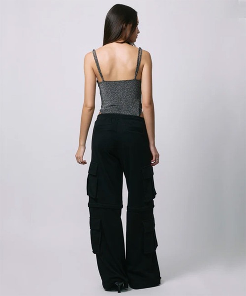 led.tokyo（レッドトウキョウ）の「【led.tokyo】ZIP SWEAT CARGO PANTS/ジップスウェットカーゴパンツ（スウェットパンツ・レディース・グレー/ブラック・1/2）」の13枚目の写真