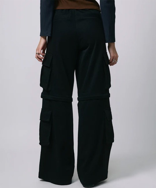 led.tokyo（レッドトウキョウ）の「【led.tokyo】ZIP SWEAT CARGO PANTS/ジップスウェットカーゴパンツ（スウェットパンツ・レディース・グレー/ブラック・1/2）」の16枚目の写真