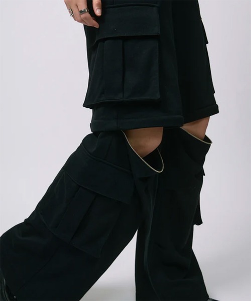 led.tokyo（レッドトウキョウ）の「【led.tokyo】ZIP SWEAT CARGO PANTS/ジップスウェットカーゴパンツ（スウェットパンツ・レディース・グレー/ブラック・1/2）」の17枚目の写真