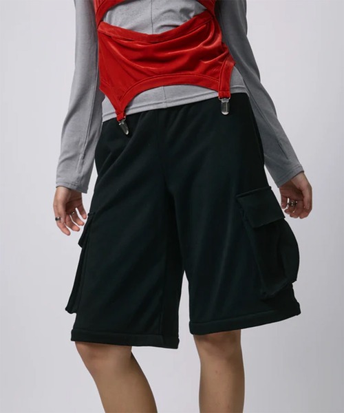 led.tokyo（レッドトウキョウ）の「【led.tokyo】ZIP SWEAT CARGO PANTS/ジップスウェットカーゴパンツ（スウェットパンツ・レディース・グレー/ブラック・1/2）」の8枚目の写真