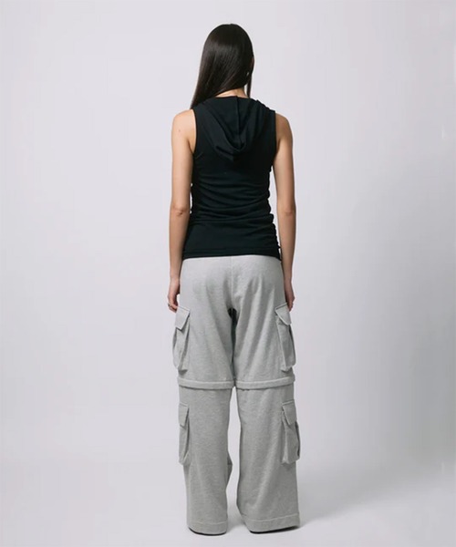 led.tokyo（レッドトウキョウ）の「【led.tokyo】ZIP SWEAT CARGO PANTS/ジップスウェットカーゴパンツ（スウェットパンツ・レディース・グレー/ブラック・1/2）」の22枚目の写真