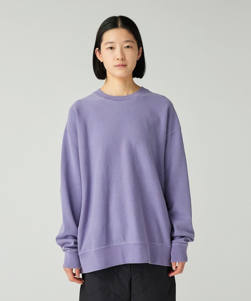 Snow Peak(スノーピーク)の「Snow Peak / Garment Dyed Pullover ガーメントダイプルオーバー(スウェット・メンズ・ダークグリーン/チャコール/パープル・L/M/S/1/XL)」の1枚目の写真