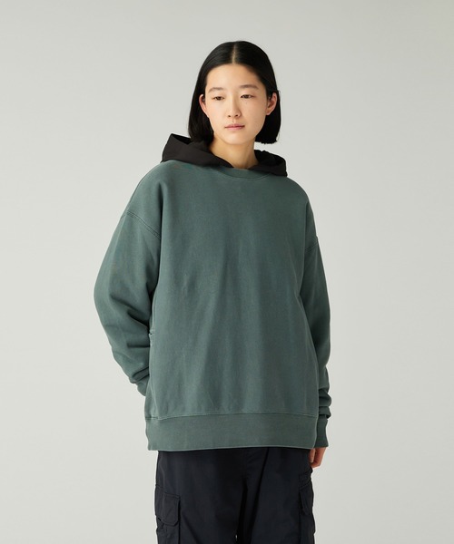 Snow Peak(スノーピーク)の「Snow Peak / Garment Dyed Pullover ガーメントダイプルオーバー(スウェット・メンズ・ダークグリーン/チャコール/パープル・L/M/S/1/XL)」の8枚目の写真