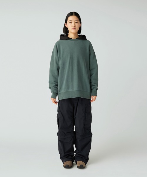 Snow Peak(スノーピーク)の「Snow Peak / Garment Dyed Pullover ガーメントダイプルオーバー(スウェット・メンズ・ダークグリーン/チャコール/パープル・L/M/S/1/XL)」の7枚目の写真