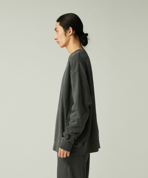 Snow Peak(スノーピーク)の「Snow Peak / Garment Dyed Pullover ガーメントダイプルオーバー(スウェット・メンズ・ダークグリーン/チャコール/パープル・L/M/S/1/XL)」の12枚目の写真