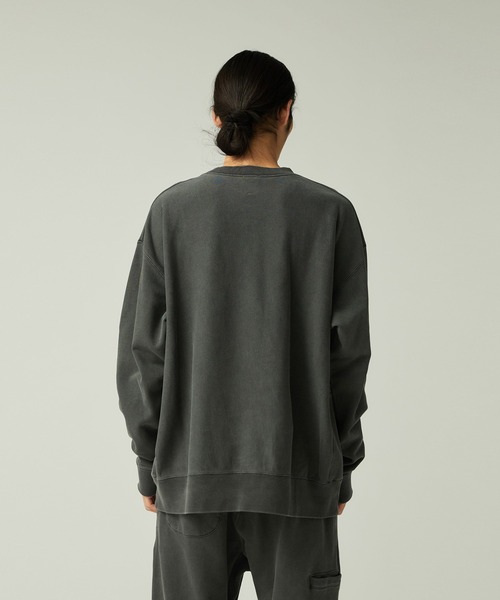 Snow Peak(スノーピーク)の「Snow Peak / Garment Dyed Pullover ガーメントダイプルオーバー(スウェット・メンズ・ダークグリーン/チャコール/パープル・L/M/S/1/XL)」の13枚目の写真