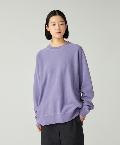 Snow Peak(スノーピーク)の「Snow Peak / Garment Dyed Pullover ガーメントダイプルオーバー(スウェット・メンズ・ダークグリーン/チャコール/パープル・L/M/S/1/XL)」の10枚目の写真