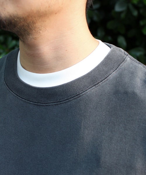 Snow Peak(スノーピーク)の「Snow Peak / Garment Dyed Pullover ガーメントダイプルオーバー(スウェット・メンズ・ダークグリーン/チャコール/パープル・L/M/S/1/XL)」の6枚目の写真