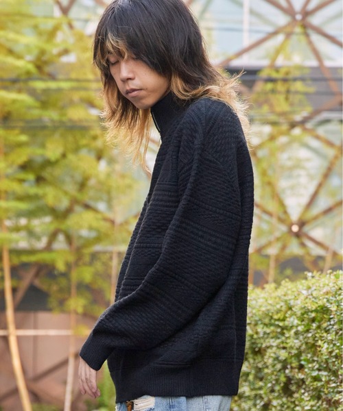 ROOPTOKYO（ループトウキョウ）の「Jacquard Design Half-Zip Knit / ジャガードデザイン ハーフジップニット（ニット/セーター・メンズ・ブラック/ホワイト/チャコール・M/L）」の17枚目の写真