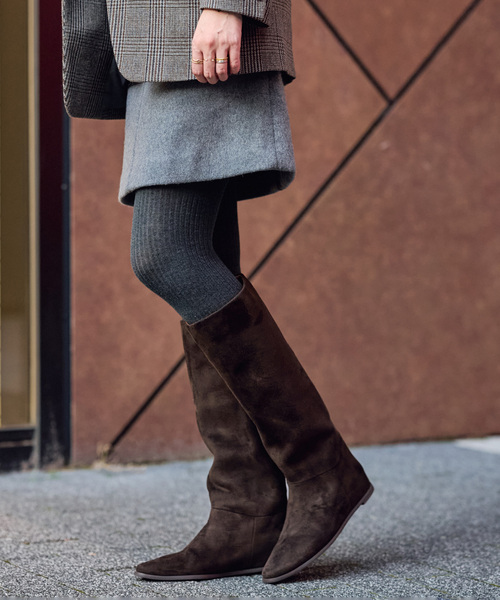 LE TALON（ルタロン）の「《追加3》2cmワイドシャフトロングブーツ（ブーツ・レディース・ブラウン/ブラック系その他・X-SMALL/X-LARGE/LARGE/MEDIUM/SMALL）」の7枚目の写真