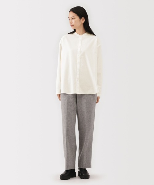 MUJI Labo(ムジラボ)の「〔MUJI Labo〕婦人 起毛ツイルリラックスフィットシャツ(シャツ/ブラウス・レディース・ブラック/オフホワイト/グレー・S/M/L)」の1枚目の写真
