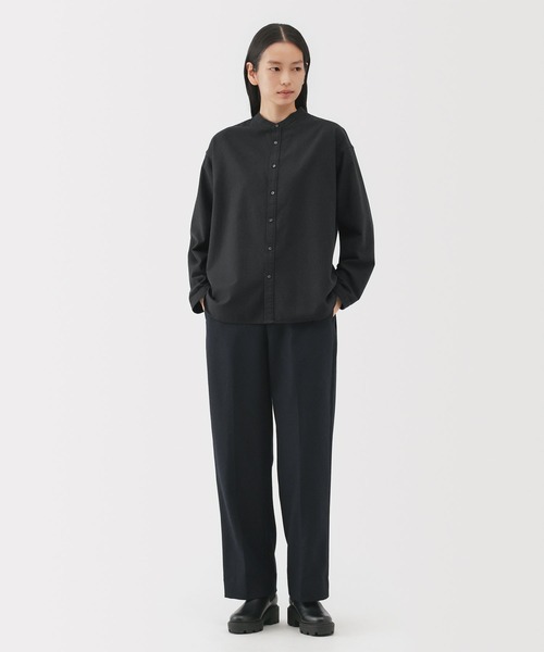 MUJI Labo женская хлопковая тёплая трикотажная футболка с ворсистым трикотажем