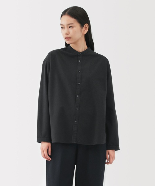 MUJI Labo(ムジラボ)の「〔MUJI Labo〕婦人 起毛ツイルリラックスフィットシャツ(シャツ/ブラウス・レディース・ブラック/オフホワイト/グレー・S/M/L)」の7枚目の写真
