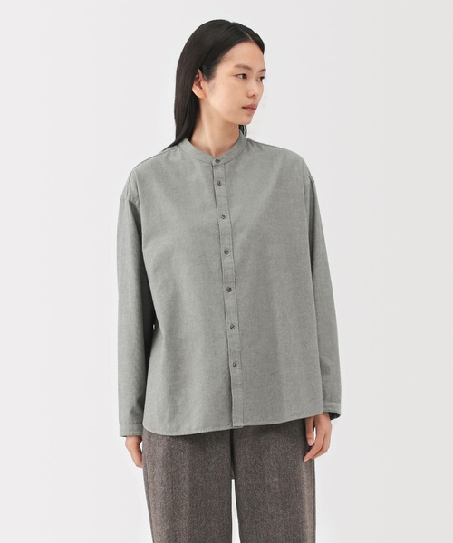 MUJI Labo(ムジラボ)の「〔MUJI Labo〕婦人 起毛ツイルリラックスフィットシャツ(シャツ/ブラウス・レディース・ブラック/オフホワイト/グレー・S/M/L)」の10枚目の写真