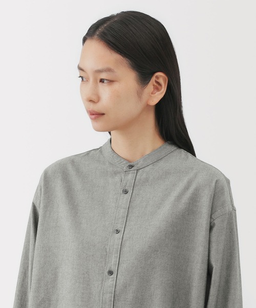 MUJI Labo(ムジラボ)の「〔MUJI Labo〕婦人 起毛ツイルリラックスフィットシャツ(シャツ/ブラウス・レディース・ブラック/オフホワイト/グレー・S/M/L)」の13枚目の写真