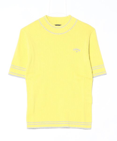 セール】キャロウェイ ハイツイストコットン半袖モックネックセーター